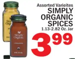 C Town SIMPLY ORGANIC SPICES offer