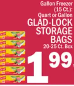 C Town GLAD-LOCK STORAGE BAGS 20-25 Ct. Box offer