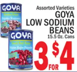C Town GOYA LOW SODIUM BEANS offer