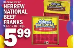 C Town HEBREW NATIONAL BEEF FRANKS offer