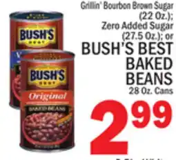 C Town BUSH'S BEST BAKED BEANS, 28 OZ. CANS offer