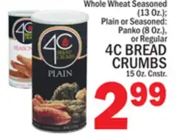 C Town 4C BREAD CRUMBS 15 Oz. Cnstr offer