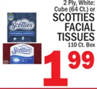 C Town SCOTTIES FACIAL TISSUES 110 Ct. Box offer
