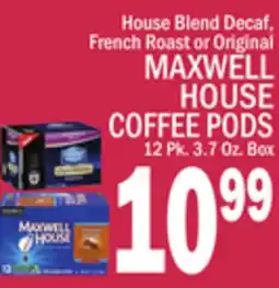 C Town MAXWELL HOUSE COFFEE PODS offer