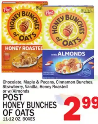 C Town POST HONEY BUNCHES OF OATS offer