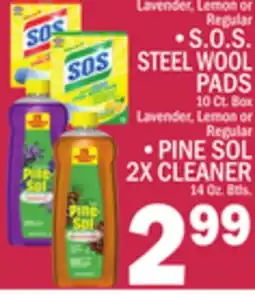 C Town S.O.S. STEEL WOOL PADS, 10 Ct. Box offer