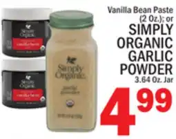 C Town SIMPLY ORGANIC GARLIC POWDER 3.64 Oz. Jar offer