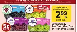 ACME Cotton Candy, Tear Drop, Gum Drop or Moon Drop Grapes offer