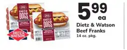ACME Dietz & Watson Beef Franks offer