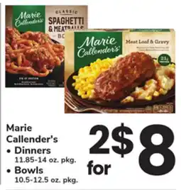 ACME Marie Callender's Dinners 11.85-14 oz. pkg., Bowls 10.5-12.5 oz. pkg offer