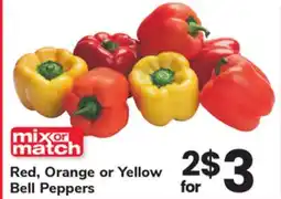ACME Red, Orange or Yellow Bell Peppers offer