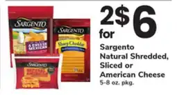 ACME Sargento Natural Shredded, Sliced or American Cheese offer