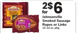 ACME Johnsonville Smoked Sausage Ropes or Links offer
