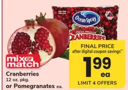ACME Cranberries 12 oz. pkg. or Pomegranates offer