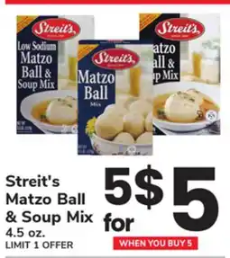 ACME Streit's Matzo Ball & Soup Mix offer