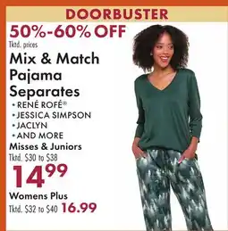 Boscov's Pajama Separates offer