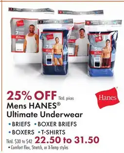 Boscov's Mens HANES Ultimate Underwear offer