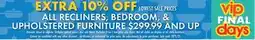 Boscov's ALL RECLINERS, BEDROOM, & UPHOLSTERED FURNITURE offer