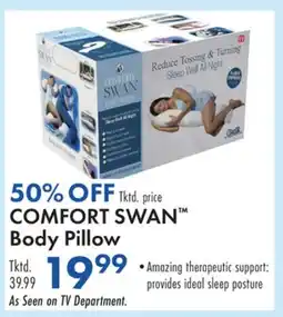 Boscov's COMFORT SWAN Body Pillow offer