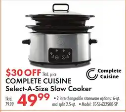 Boscov's COMPLETE CUISINE Select-A-Size Slow Cooker offer