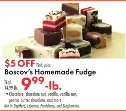 Boscov's Boscov's Homemade Fudge offer
