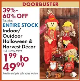 Boscov's ENTIRE Indoor/Outdoor Halloween & Harvest Décor offer