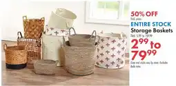 Boscov's ENTIRE STOCK Storage Baskets offer