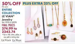 Boscov's ENTIRE COLLECTION LE VIAN Jewelry offer