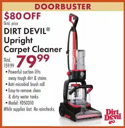 Boscov's DIRT DEVIL Upright Carpet Cleaner offer