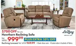 Boscov's Hawthorn Reclining Sofa offer