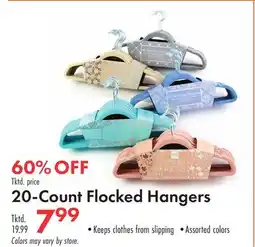 Boscov's 20-Count Flocked Hangers offer