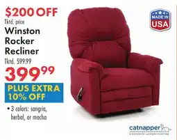 Boscov's Winston Rocker Recliner offer