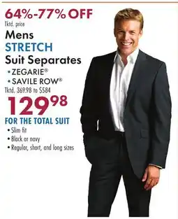 Boscov's Mens STRETCH Suit Separates offer