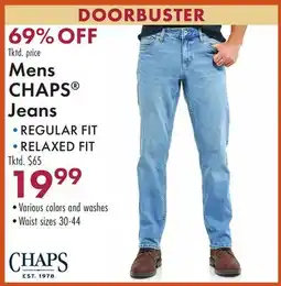 Boscov's Mens CHAPS Jeans offer