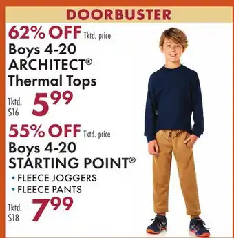 Boscov's Boys 4-20 ARCHITECT Thermal Tops offer