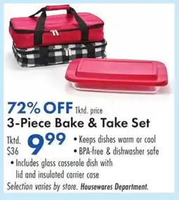 Boscov's 3-Piece Bake & Take Set offer