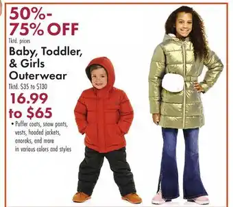 Boscov's Baby, Toddler, & Girls Outerwear offer