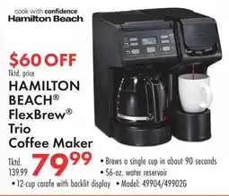 Boscov's HAMILTON BEACH FlexBrew Trio Coffee Maker offer