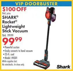 Boscov's SHARK Rocket Lightweight Stick Vacuum offer