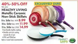 Boscov's HEALTHY LIVING Metallic Ceramic Non-Stick Skillets offer