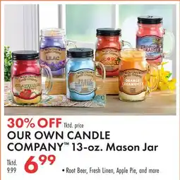 Boscov's OUR OWN CANDLE COMPANY 13-oz. Mason Jar offer