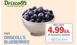 Kings Food Markets DRISCOLL'S BLUEBERRIES offer