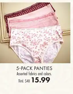 Boscov's 5-PACK PANTIES offer
