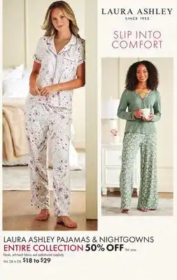Boscov's LAURA ASHLEY PAJAMAS & NIGHTGOWNS ENTIRE COLLECTION offer