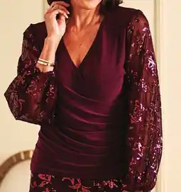 Boscov's MSK Mixed Media Surplice Top offer