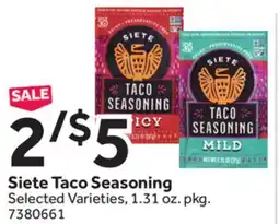 Stop&Shop Siete Taco Seasoning offer