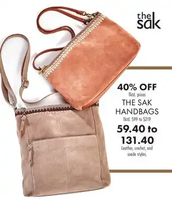 Boscov's THE SAK HANDBAGS offer