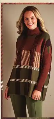Boscov's JOSEPH A. Long-Sleeve Plaid Poncho offer