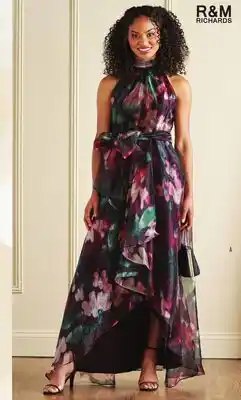 Boscov's R & M RICHARDS Sleeveless Organza High-Low Gown offer