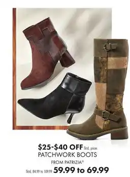 Boscov's PATCHWORK BOOTS offer